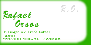 rafael orsos business card